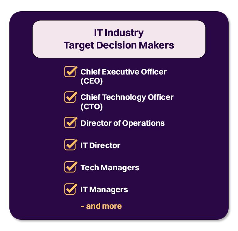 it industry target decision makers