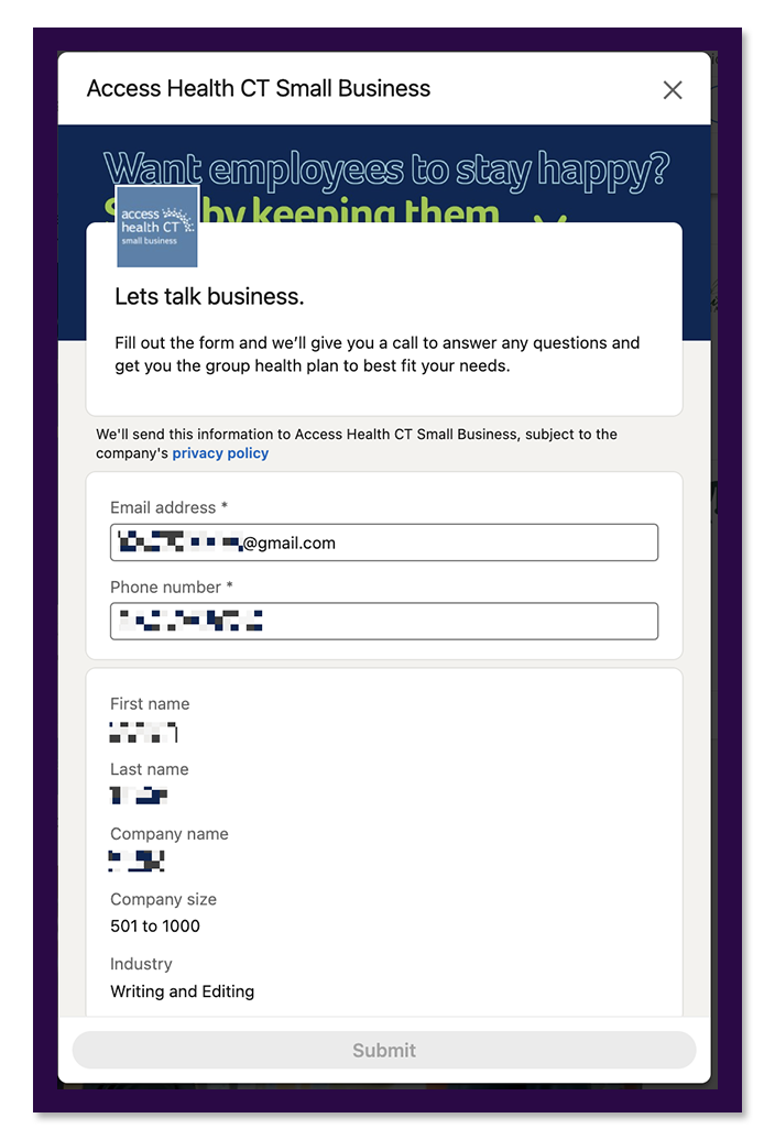 quote for a product or service