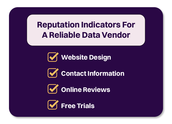 reliable data vendor